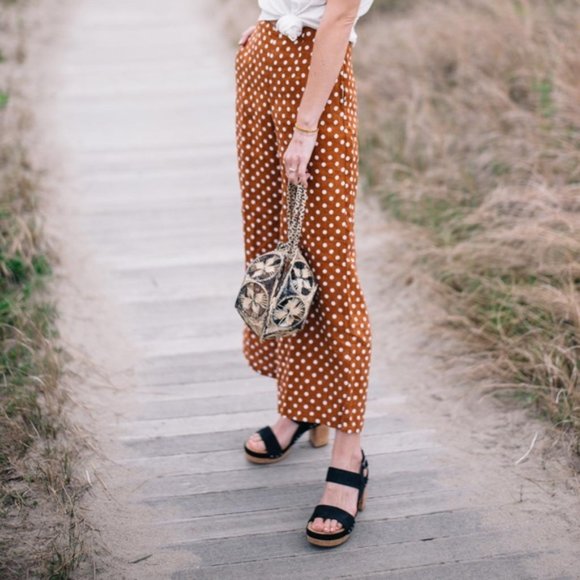 Stylish Brown Polka Dot Pants - Picture 2 of 15